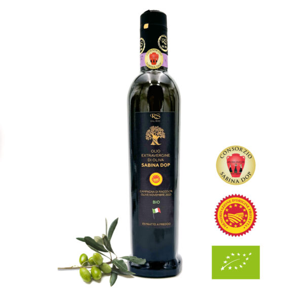 Olio extravergine di oliva certificato Sabina DOP del Azienda Agricola Saporito Il Frantoio Saporito a Castelnuovo di farfa Rieti - Lazio
